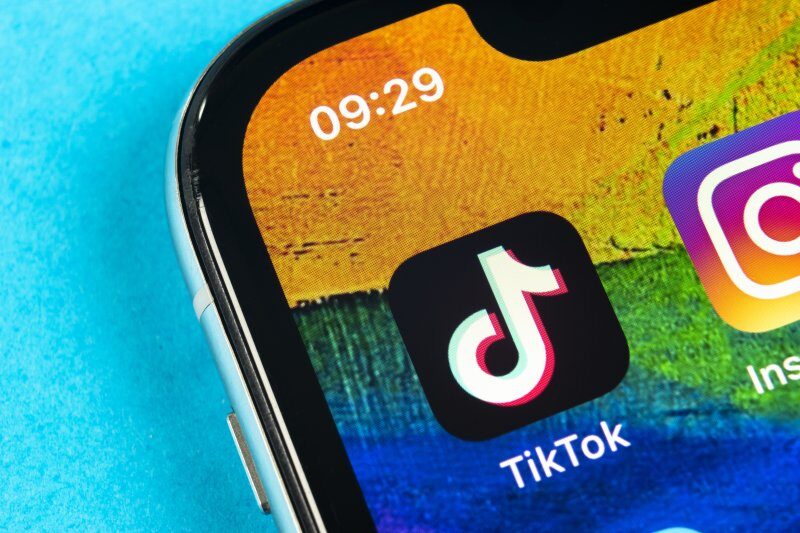 TikTok app on phone